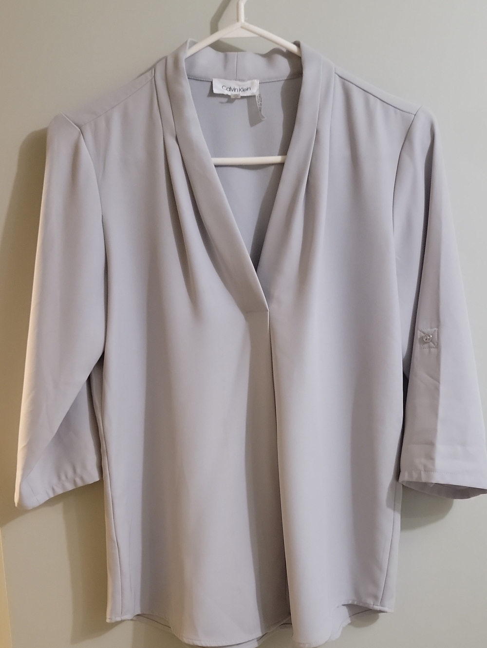 ⭐️ Calvin Klein Draped V-Neck Blouse